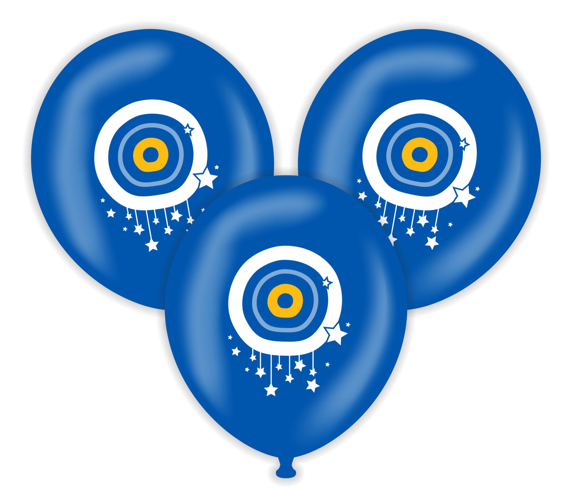 Kalisan 12'' Nazar Boncuğu Baskılı Koyu Mavi Balon 25'li