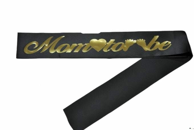 Mom To Be Siyah Gold Kuşak