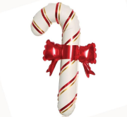 Krem Kurdeleli Baston Folyo Balon 65*37 Cm 9870