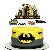 Kürdan Pasta Üstü Batman Temalı 5 Parça