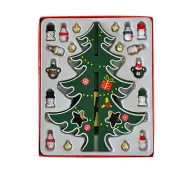 Yılbaşı Ahşap Yeşil Çam Ağacı Dekor 24cm