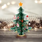 Yılbaşı Ahşap Yeşil Çam Ağacı Dekor 24cm