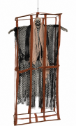 Halloween İskelet Korkuluk Kafesli Hareketli 120 cm