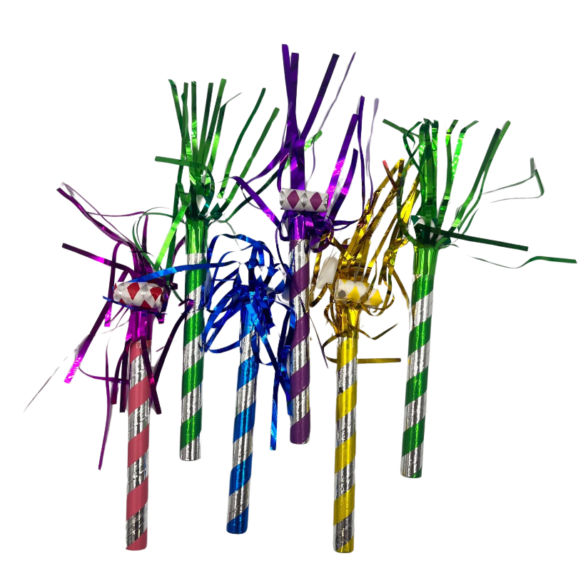 Kaynana Dili Çizgili Renkli Püsküllü 6 Adet 15 cm