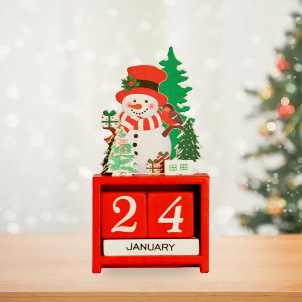 Ahşap Kardan Adam Takvim