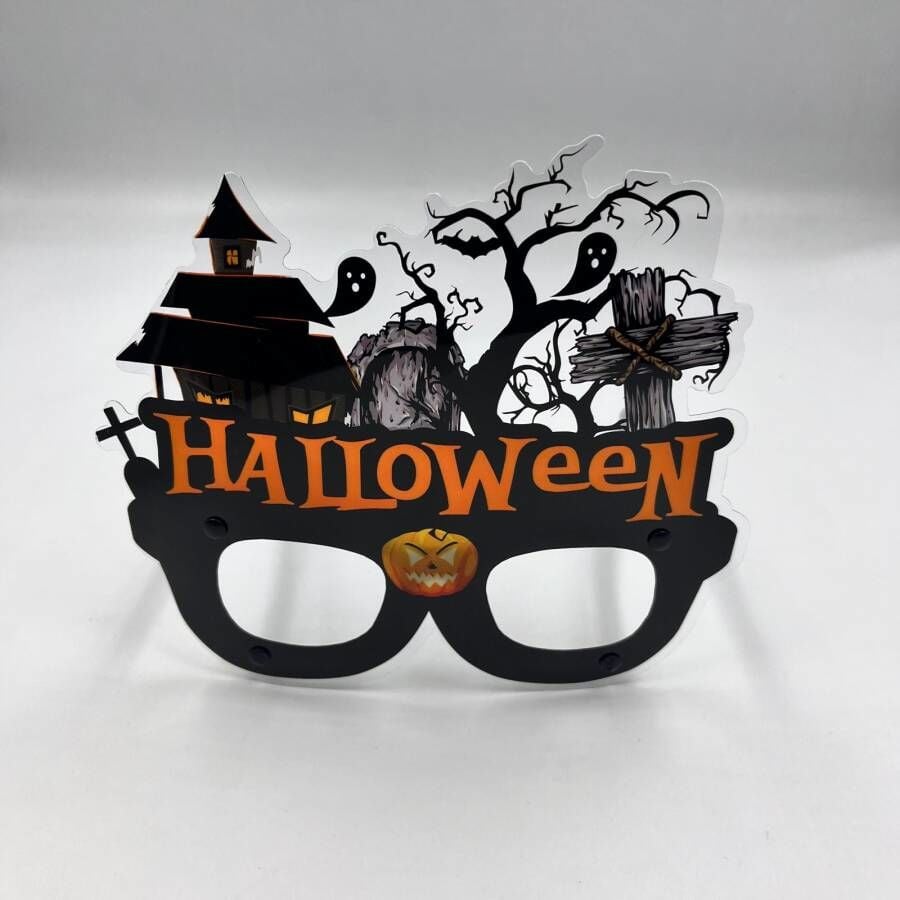 Halloween PVC Kaplı Gözlük Şatolu Model