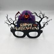 Halloween PVC Kaplı Gözlük Mor Bal Kabaklı Model