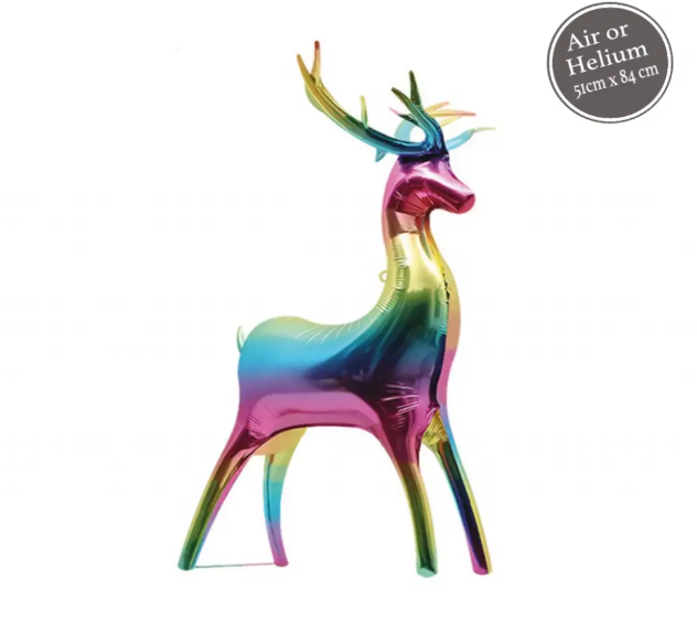 Gökkuşağı Geyik Folyo Balon 84 Cm
