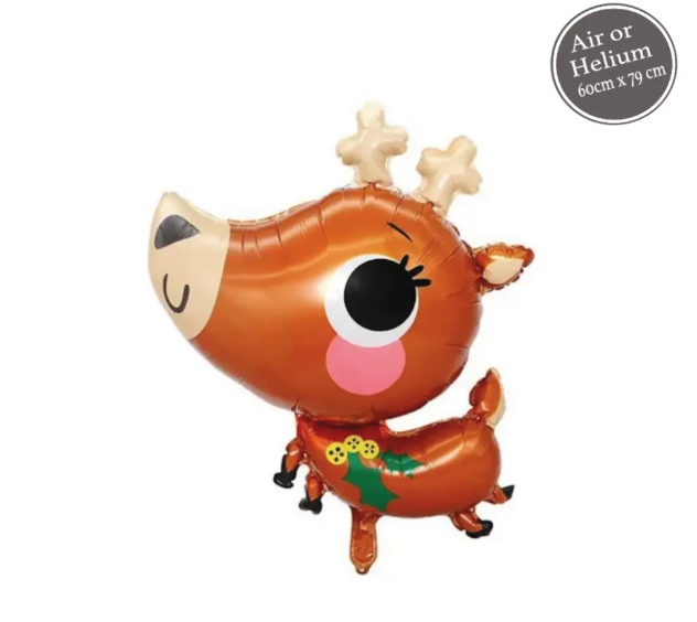Boynuzlu Geyik Kafası Folyo Balon 62*60 Cm