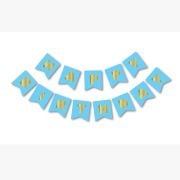 Mavi Gold Happy Yaldızlı Banner