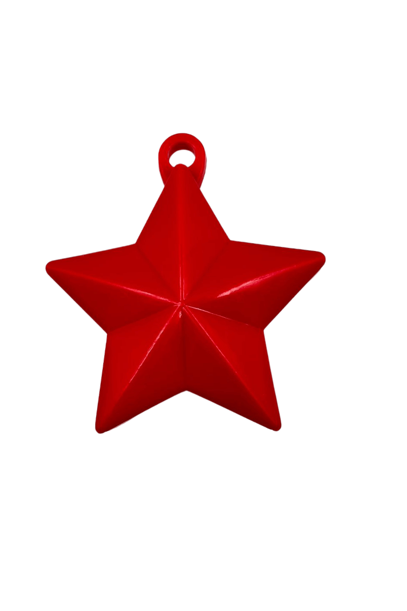 Balon Ağırlığı Yıldız Model 3 Boyutlu Tekli Kırmızı