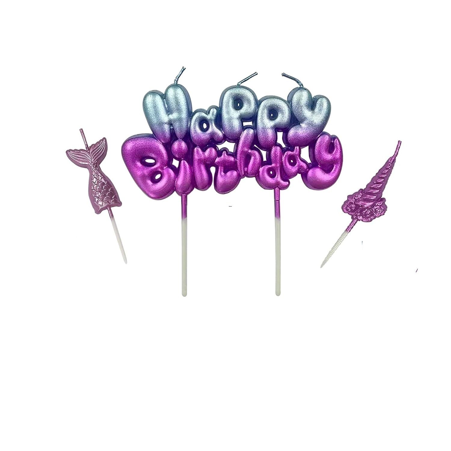 Deniz Kızı Happy Birthday Büyük Yazılı Mum