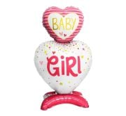 Ayaklı Baby Girl Pembe Folyo Balon 110*62 Cm 5827