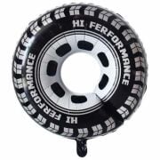 Siyah Beyaz Yarış Arbası Lastiği Folyo Balon 67,5*75 Cm