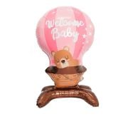 Ayaklı Welcome Baby Pembe Folyo 90*55 cm 5803