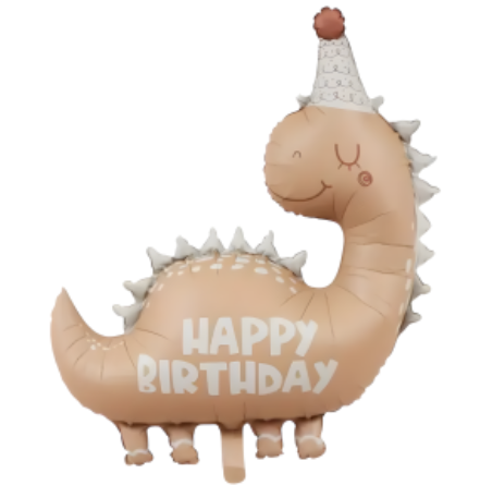 Retro Kahverengi Dinazor Folyo Balon 8781