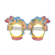 Kağıt Gözlük Şekerli Temalı 6 lı Mavi