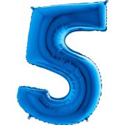 5 Rakam Mavi Folyo Balon 82 cm