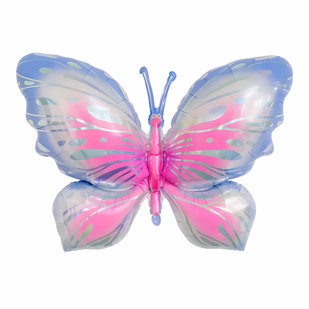 Büyük Pembe Mor Kelebek Folyo Balon 96-70 Cm 7678