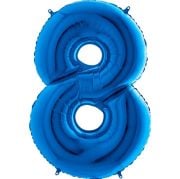 8 Rakam Mavi Folyo Balon 82 cm