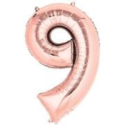9 Rakam Rose Gold Folyo Balon 82 cm