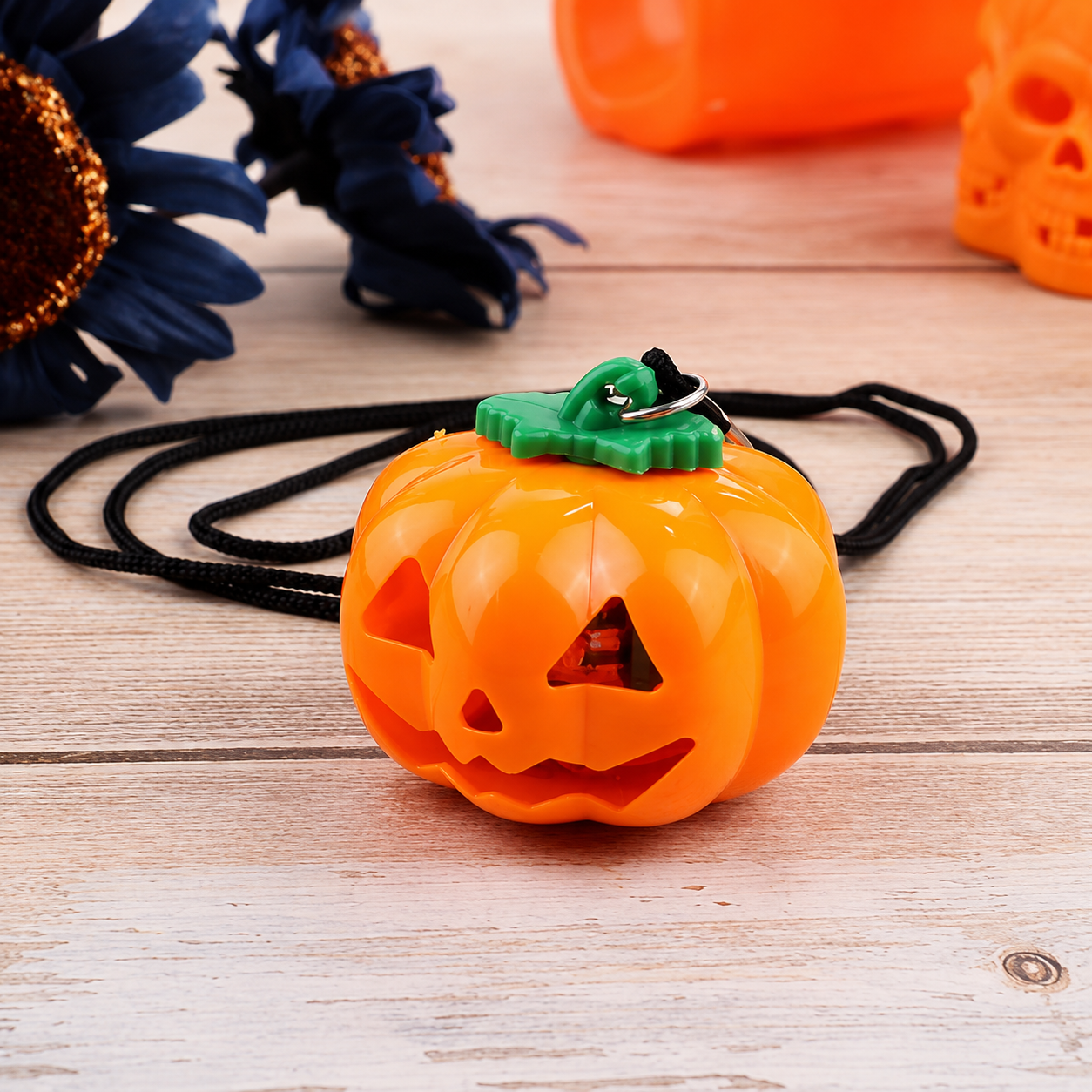 Halloween Bal Kabağı Kolye Işıklı 1 adet