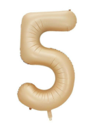 5 Rakam 40'' Karamel Folyo Balon