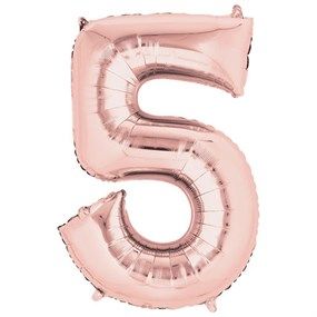 5 Rakam Rose Gold Folyo Balon 82 cm