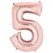 5 Rakam Rose Gold Folyo Balon 82 cm