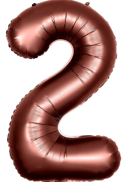 2 Rakam 40'' Çikolata Folyo Balon