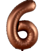 6 Rakam 40'' Çikolata Folyo Balon