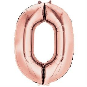 0 Rakam Rose Gold Folyo Balon 82 cm