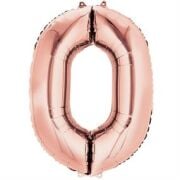 0 Rakam Rose Gold Folyo Balon 82 cm