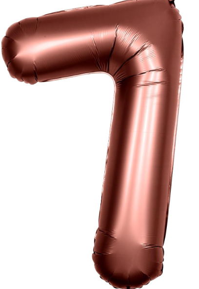 7 Rakam 40'' Çikolata Folyo Balon