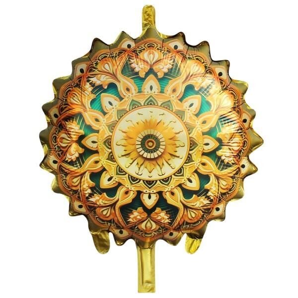 18'' Yuvarlak Ramazan Motifli Yeşil Folyo Balon