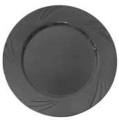 Siyah Mika Tabak 10 Inch 6'lı