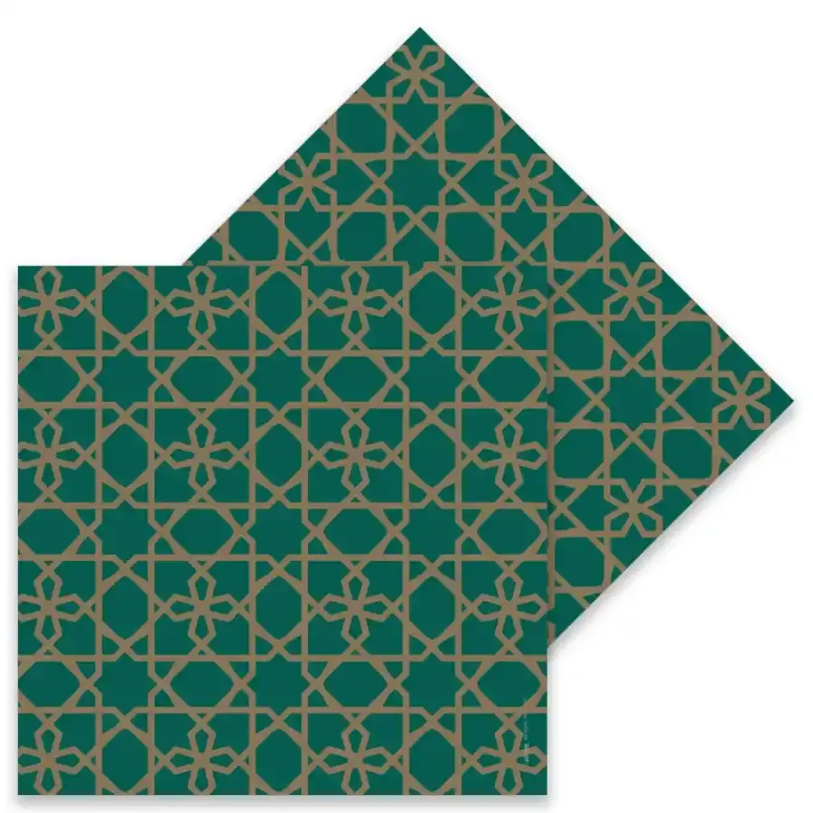 Ramazan Peçete Yeşil Desenli