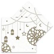 Ramazan Peçete Beyaz Desenli