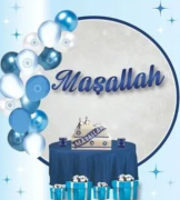 Maşallah Mavi Kaligrafi Banner