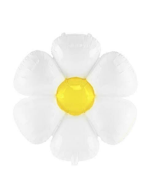 Büyük Beyaz Papatya Folyo Balon 110-90 cm 4387