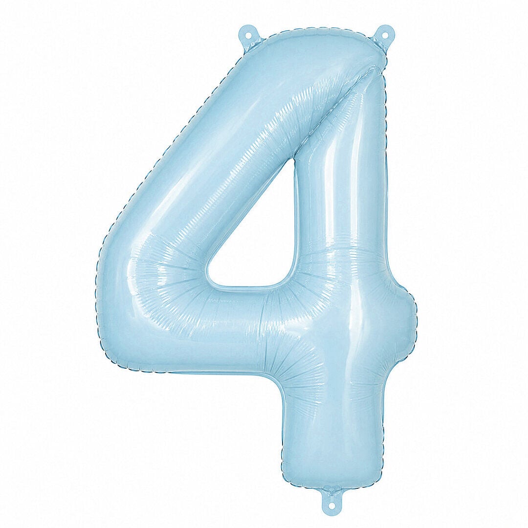 16' Mavi 4 Rakam Folyo Balon