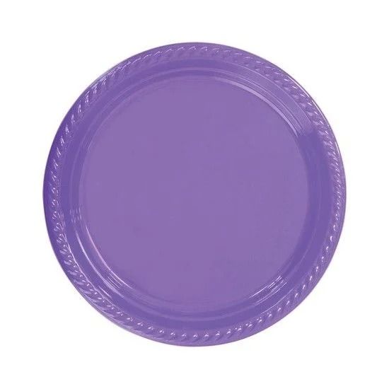 Plastik Tabak Mor 22 cm 25'li