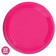 Plastik Tabak Fuşya 22 cm 25'li