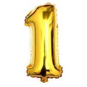 1 Rakam Gold Folyo Balon 82 cm
