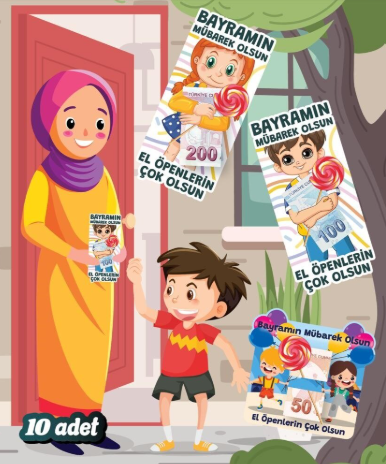 10'lu Bayramlık Harçlık Kartı