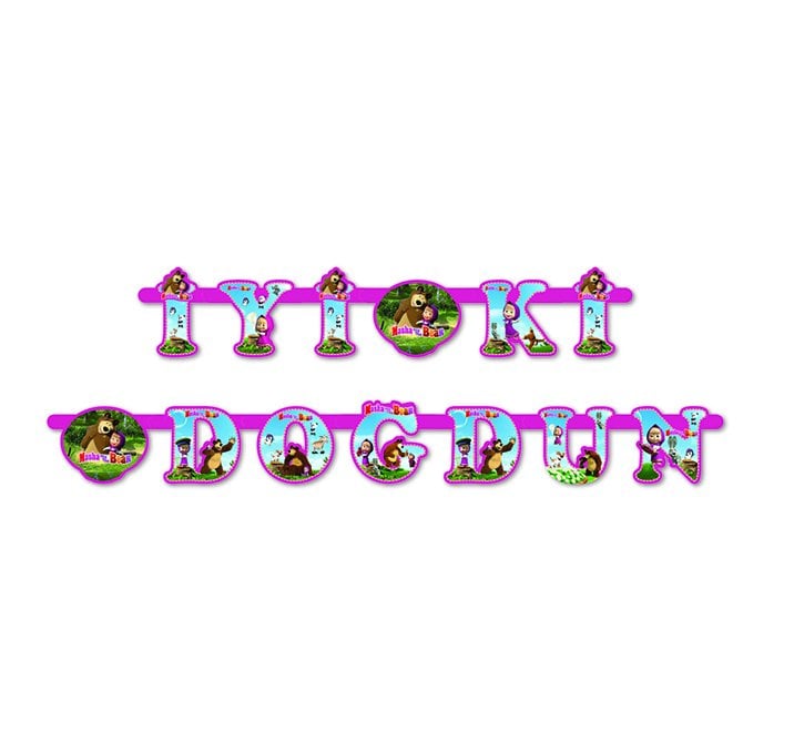 Masha ve Koca Ayı İyi Ki Doğdun Banner