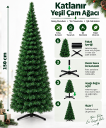 Yılbaşı Çam Ağacı 150 cm Pop-Up Yeşil