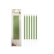 20 Cm 6'lı Mum Yeşil