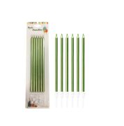 20 Cm 6'lı Mum Yeşil