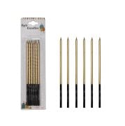 Mum İnce Kalem Model Metalik Gold 15 Cm 6'lı